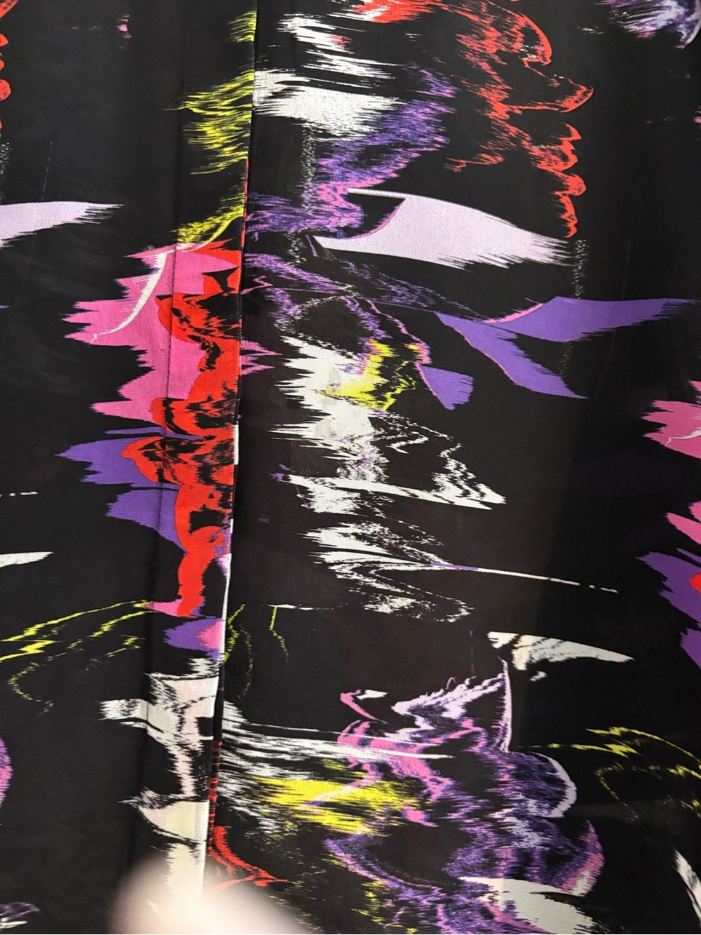 ALICE + OLIVIA abstract Multicolor Print Long Sleeve Blouse. Size Xsmall. Silk. - Picture 7 of 8